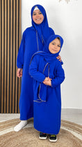 Carica l'immagine nel visualizzatore della galleria, Baby Abaya Ensemble blu elettrico
