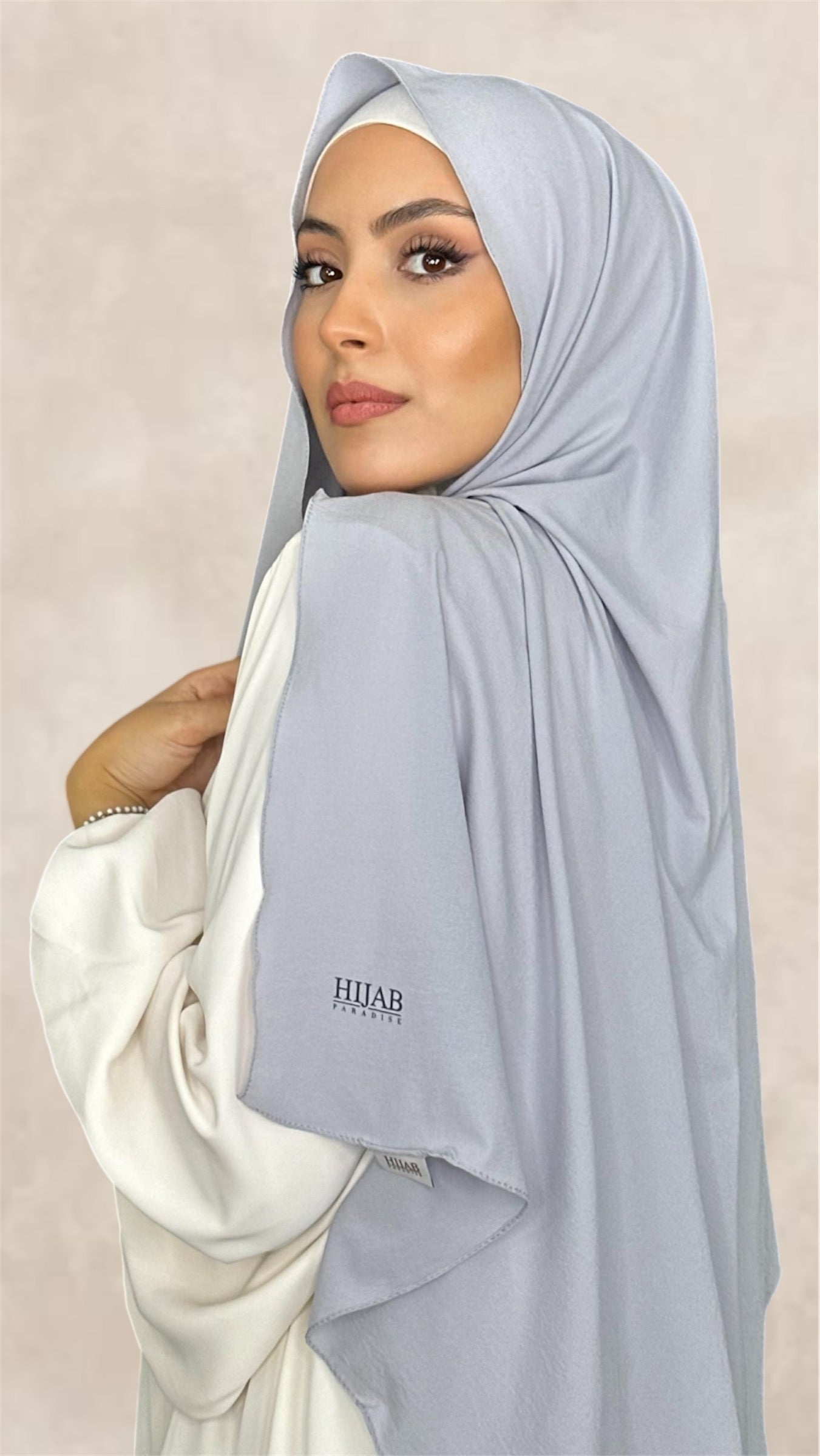 Slim Hijab Grigio Chiaro