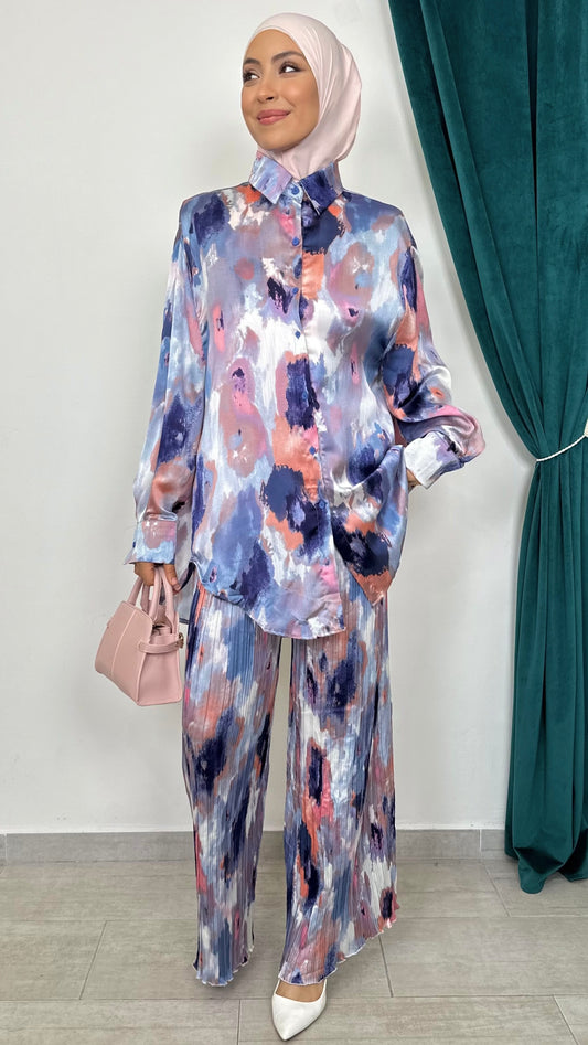 Coordinato plissè Lilla - Hijab Paradise 
