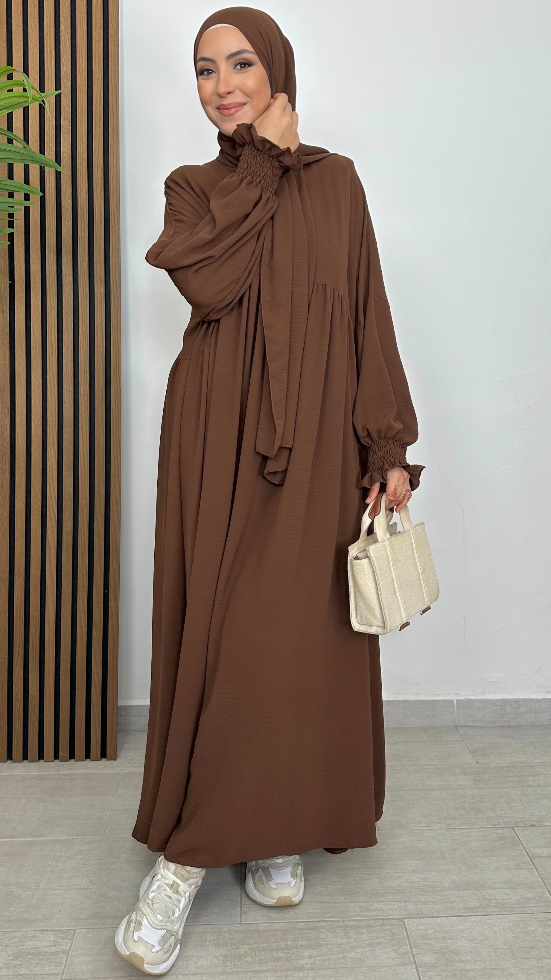 Abito Abaya Ensemble maniche frisè