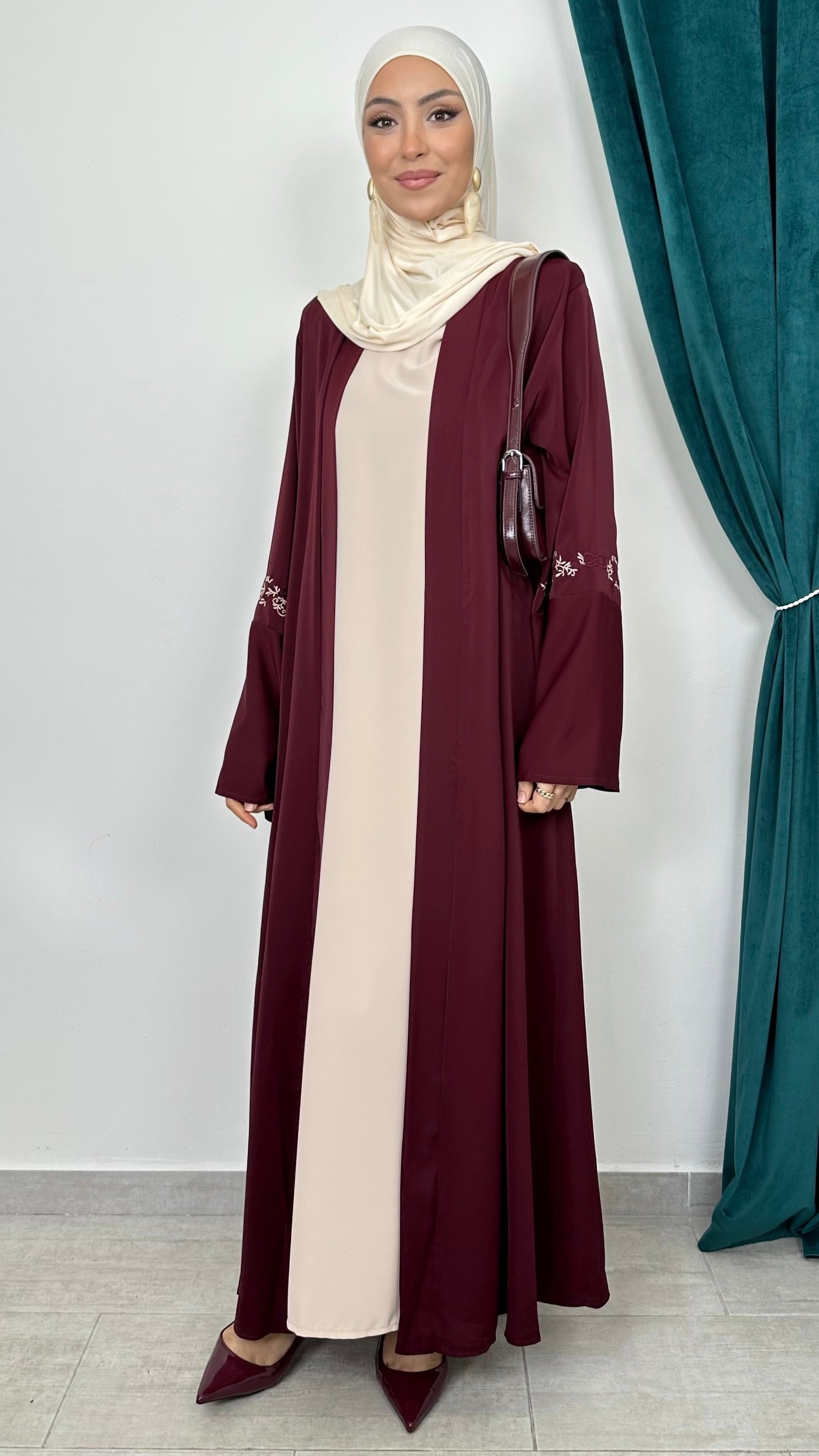 Abaya Set Royale – Burgundy - Hijab Paradise 