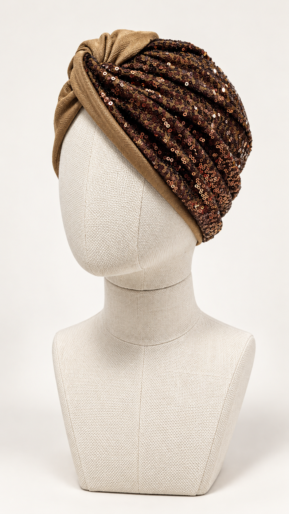 Turbante Riflessi – Intreccio e Paillettes
