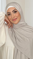 Carica l'immagine nel visualizzatore della galleria, Hijab Jersey Beige PerlatoHijab, chador, velo, turbante, foulard, copricapo, musulmano, islamico, sciarpa, 
