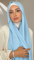 Charger l'image dans la visionneuse de la galerie, Hijab PREMIUM CHIFFON Bleu Ciel
