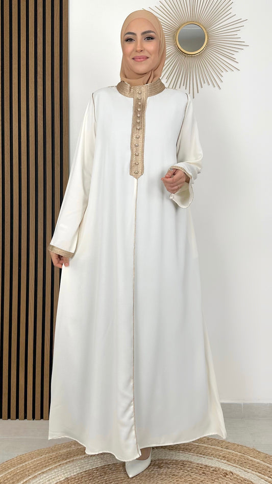 Corean Arabic Dress Bianco