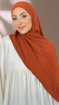 Cargar la imagen en la vista de la galería, Striped Hijab - Hijab Paradise -Hijab Pronto da mettere - hijab rigato - elastico dietro - donna musulmana - foulard -copricapo- abaya palloncino - sorriso

