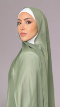 Load image into Gallery viewer, Dark Military Green Crepe Chiffon Hijab
