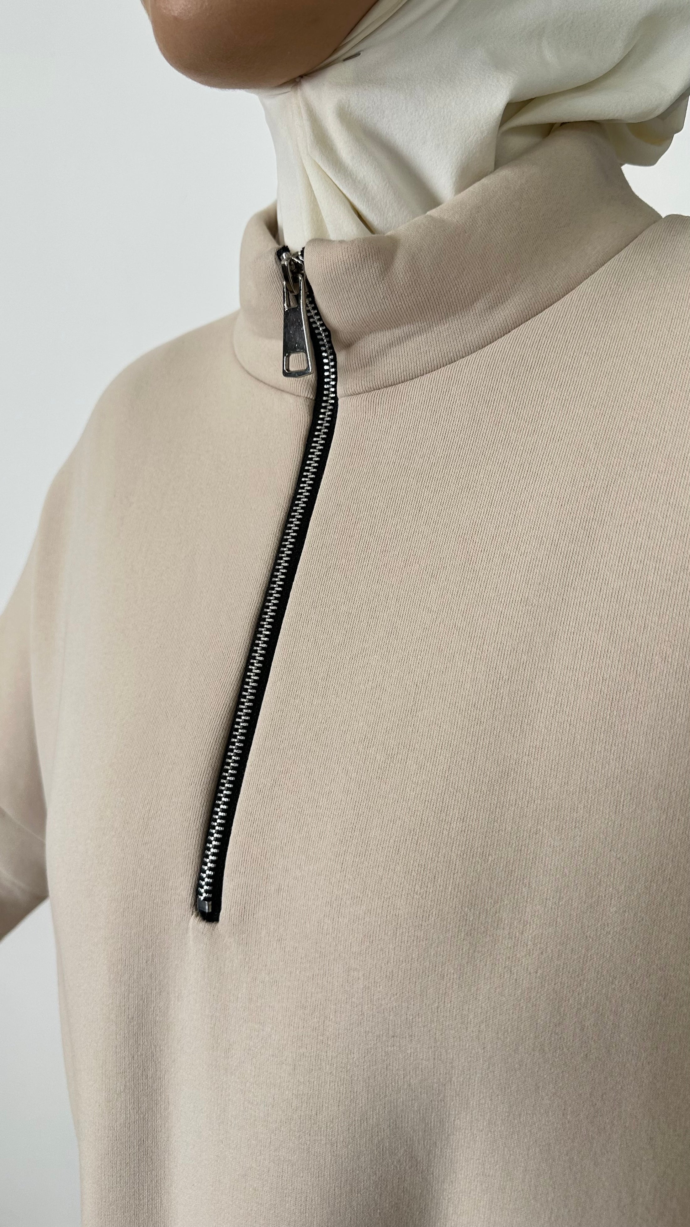 Felpa oversize con Zip