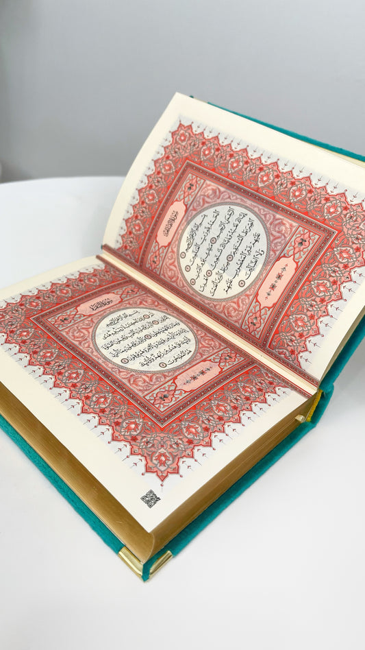 Corano copertina vellutata hafs 12x17 cm