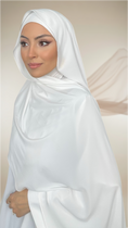 Charger l'image dans la visionneuse de la galerie, Premium Slim Hijab Bianco Panna
