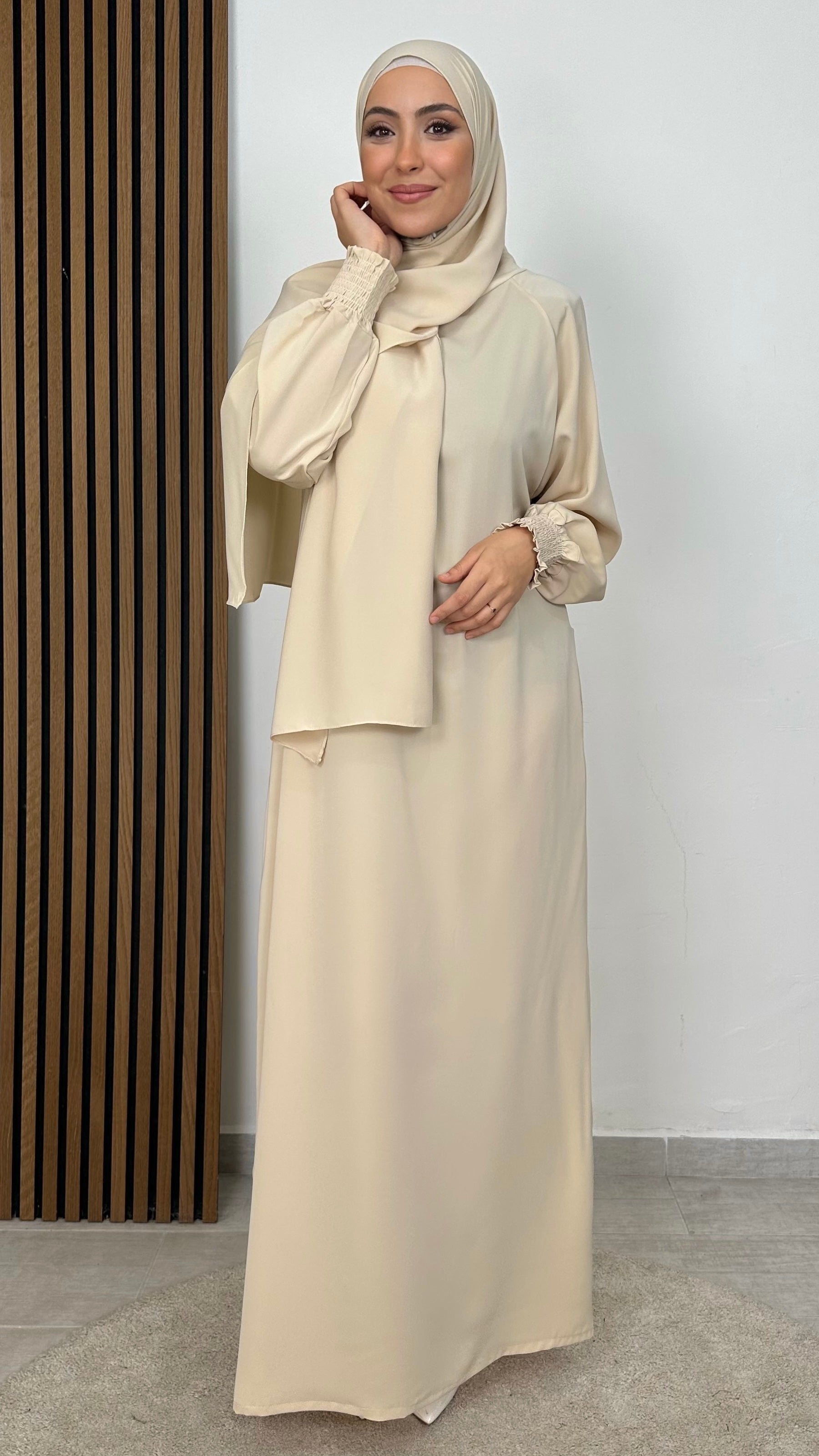 Abaya Ensemble maniche Frisé