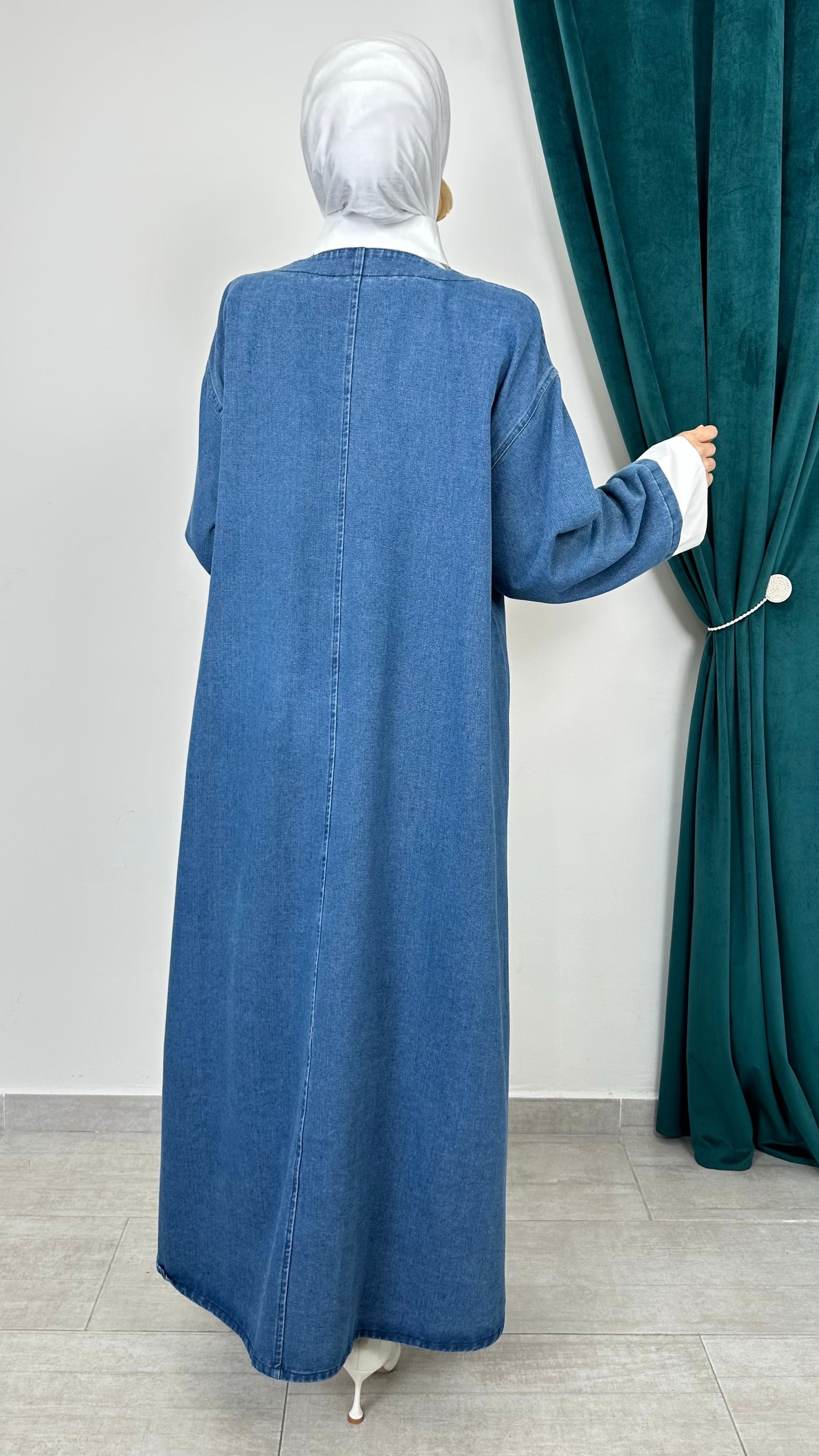 Abito Denim Modest Flow - Hijab Paradise 
