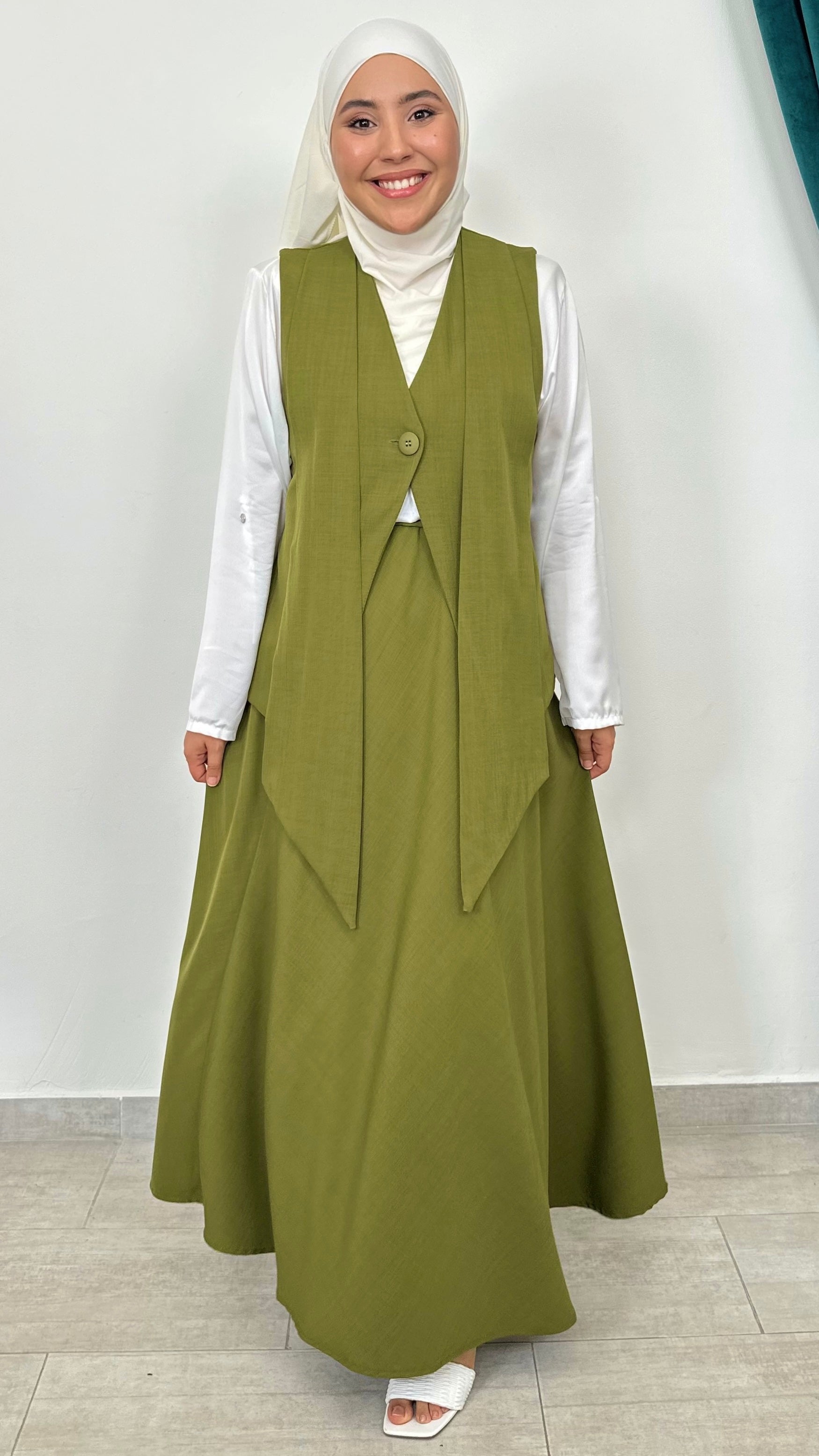 Coordinato Gilet Doppio petto con gonna