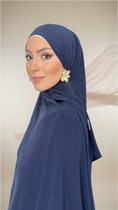 Carica l'immagine nel visualizzatore della galleria, Premium Slim Hijab Blu Notte
