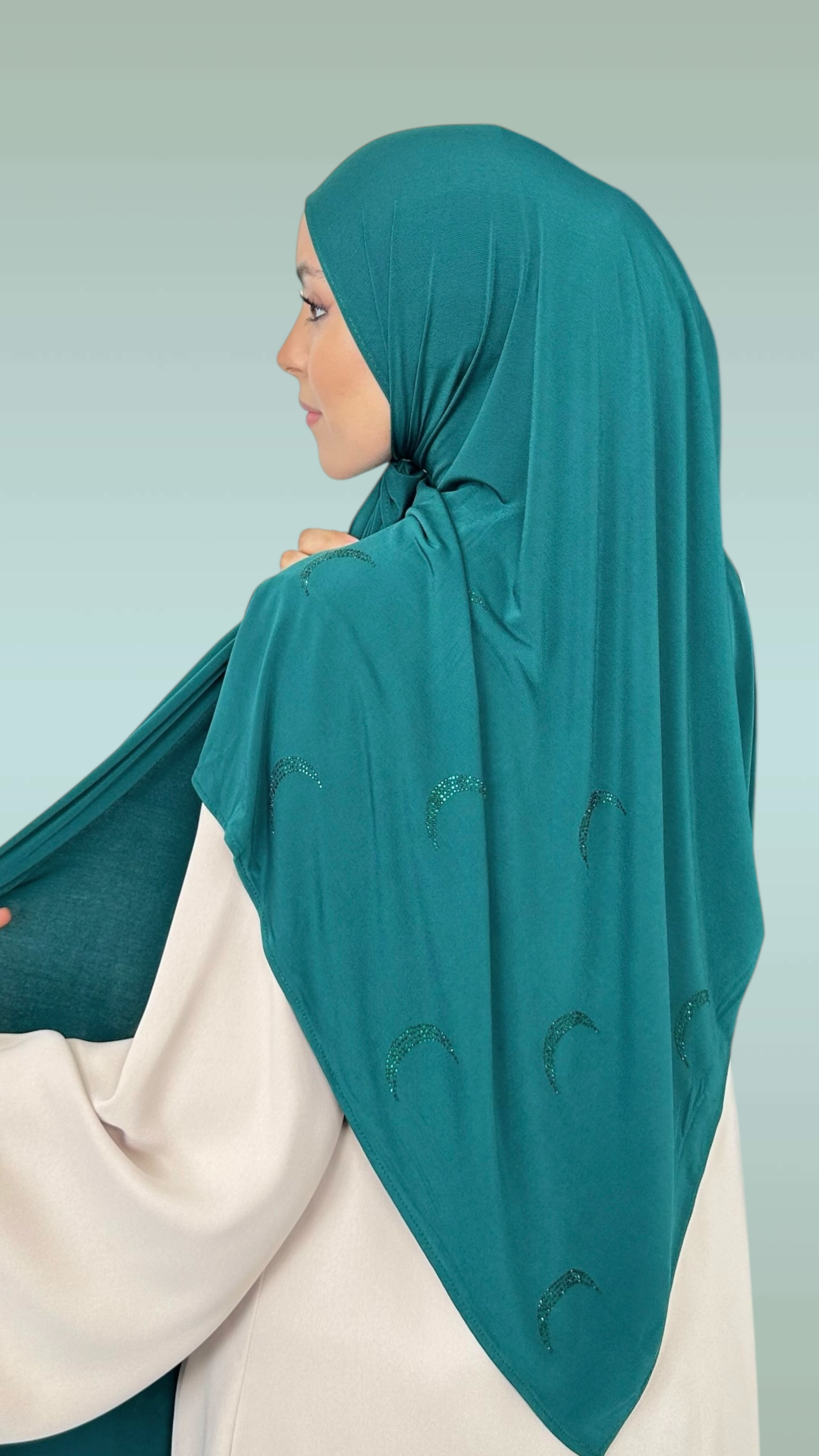 Jersey Noorè Verde Pino - Hijab Paradise 
