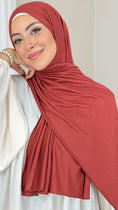 Carica l'immagine nel visualizzatore della galleria, Hijab Jersey castagna-orlo Flatlock - Hijab Paradise 
