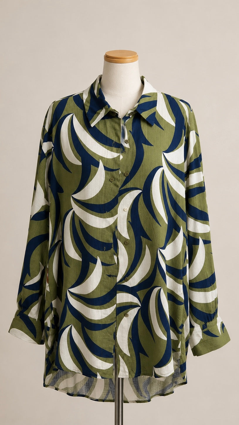 Camicia Selene Verde&Blu