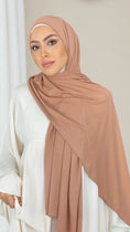 Carica l'immagine nel visualizzatore della galleria, Hijab Jersey Nude orlo Flatlock
