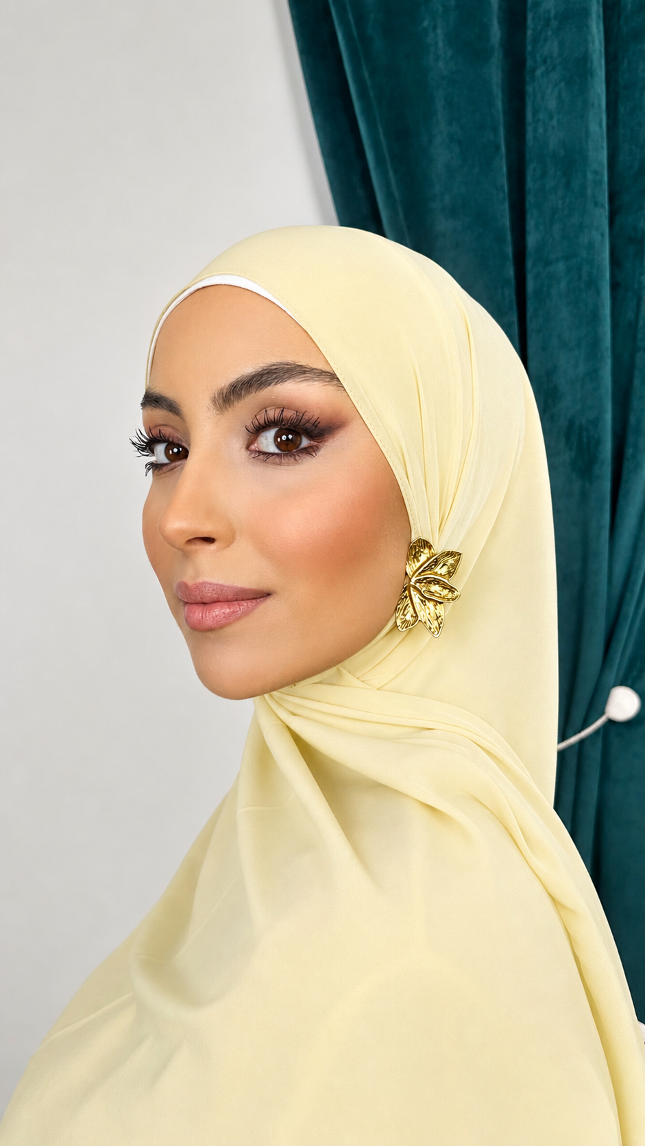 Premium Slim Hijab Soft Lemon - Hijab Paradise 