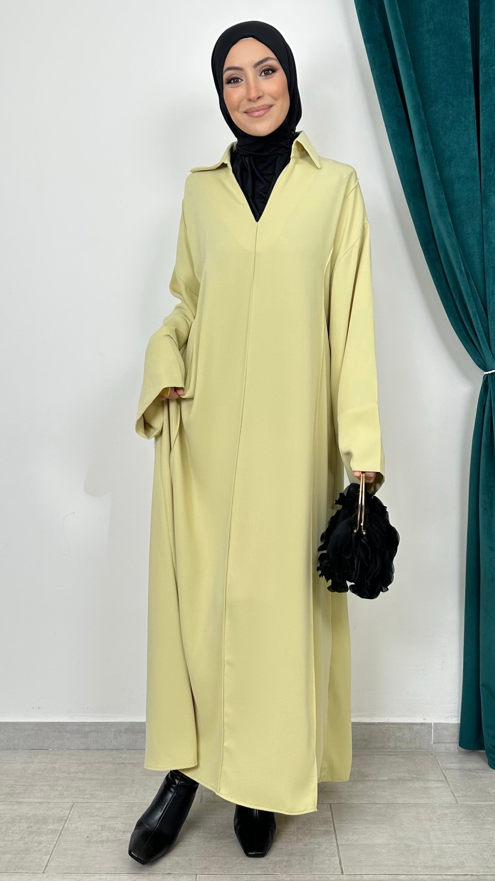 Abito Aura Flow Pistacchio - Hijab Paradise 