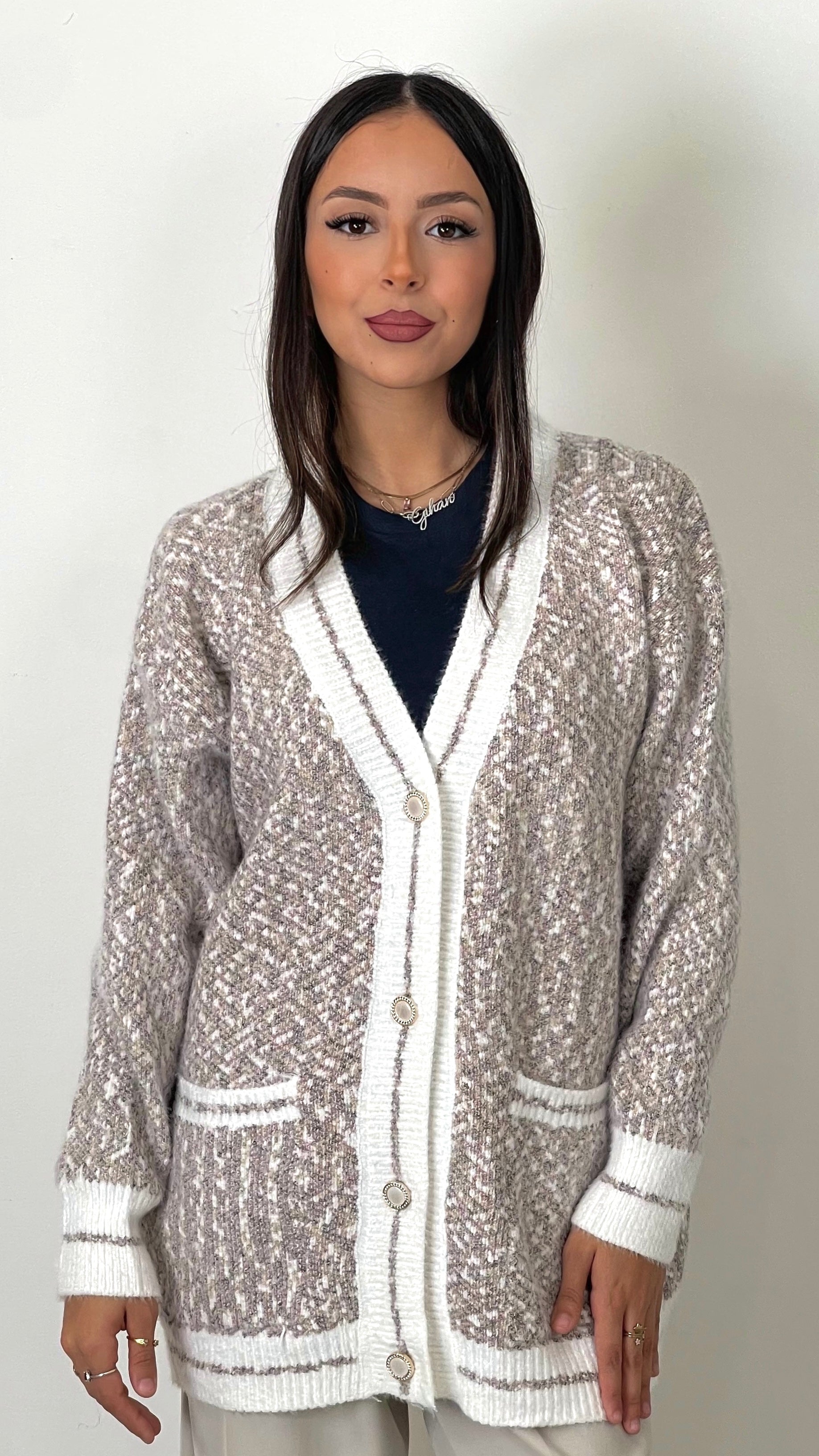 Cardigan “Elegant Knit Button”