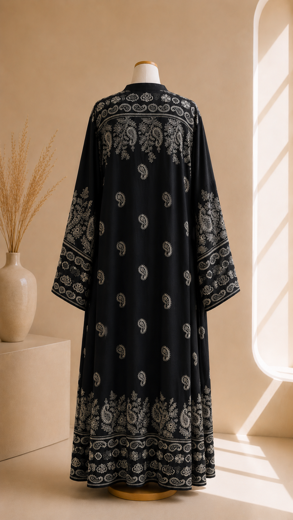 Abaya Bohème Flow Nero