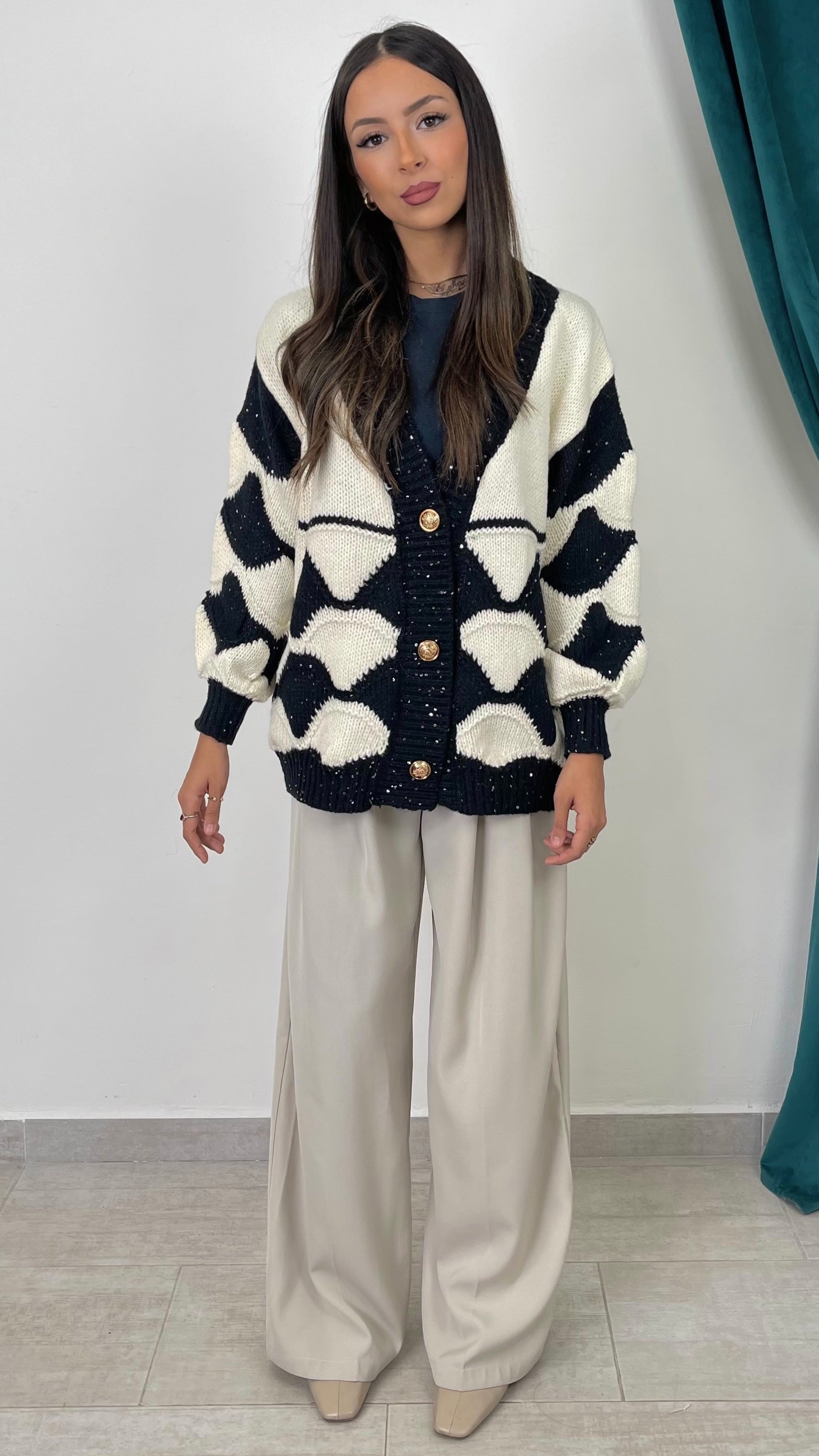 Cardigan “Geometric Chic”