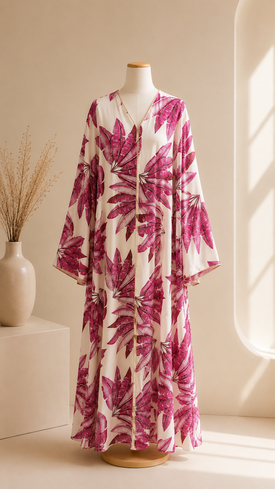 Abaya Tropical Flow Rosa