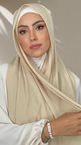 Charger l'image dans la visionneuse de la galerie, Hijab PREMIUM CHIFFON Beige Doré

