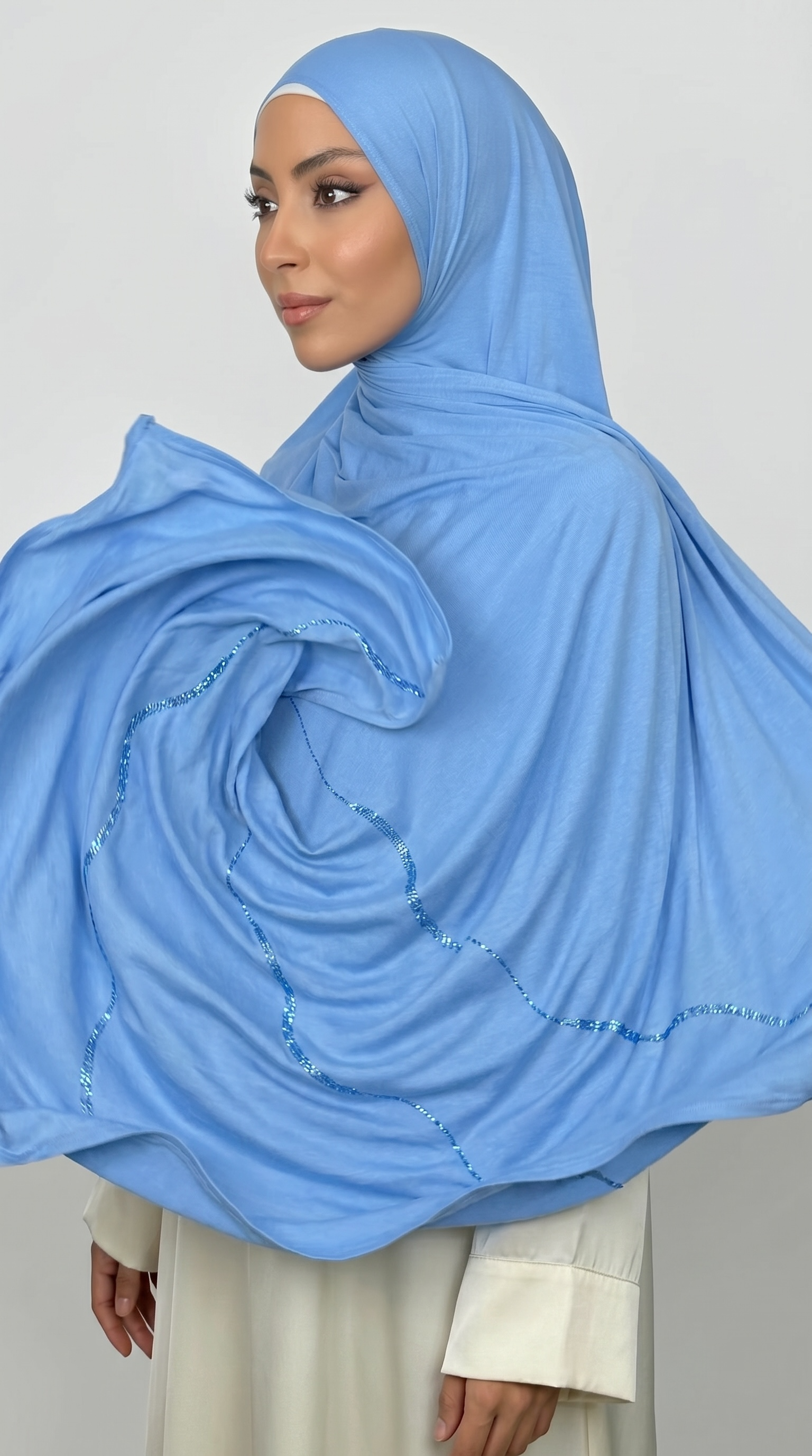 Hijab Jersey Onde di Luce