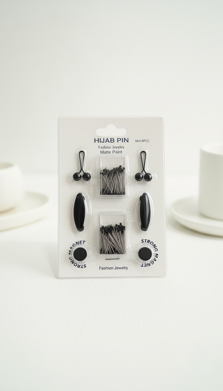 Set Accessori Hijab Matt Black