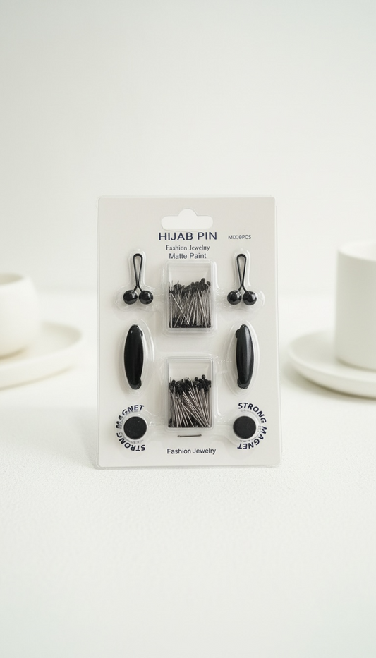 Set Accessori Hijab Matt Black