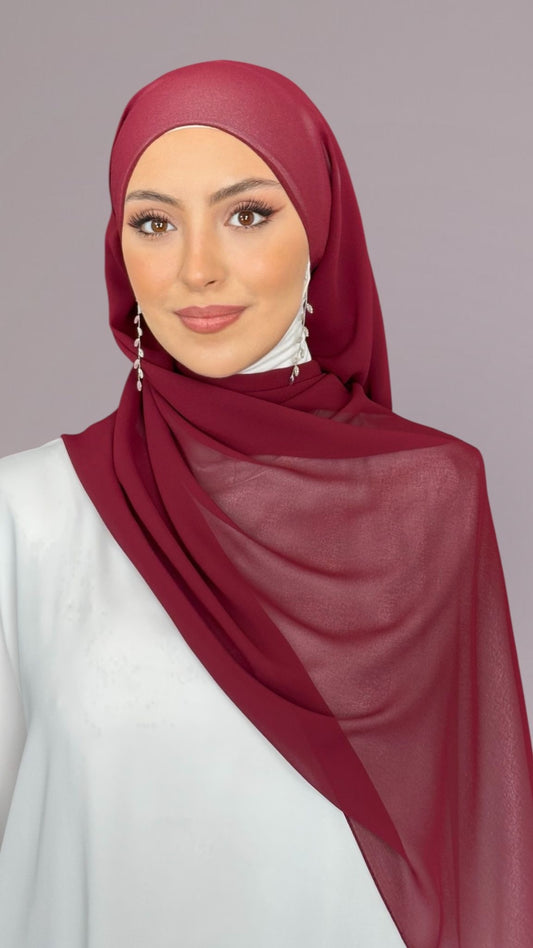 Chiffon crepe Hijab - Ruby Bloom