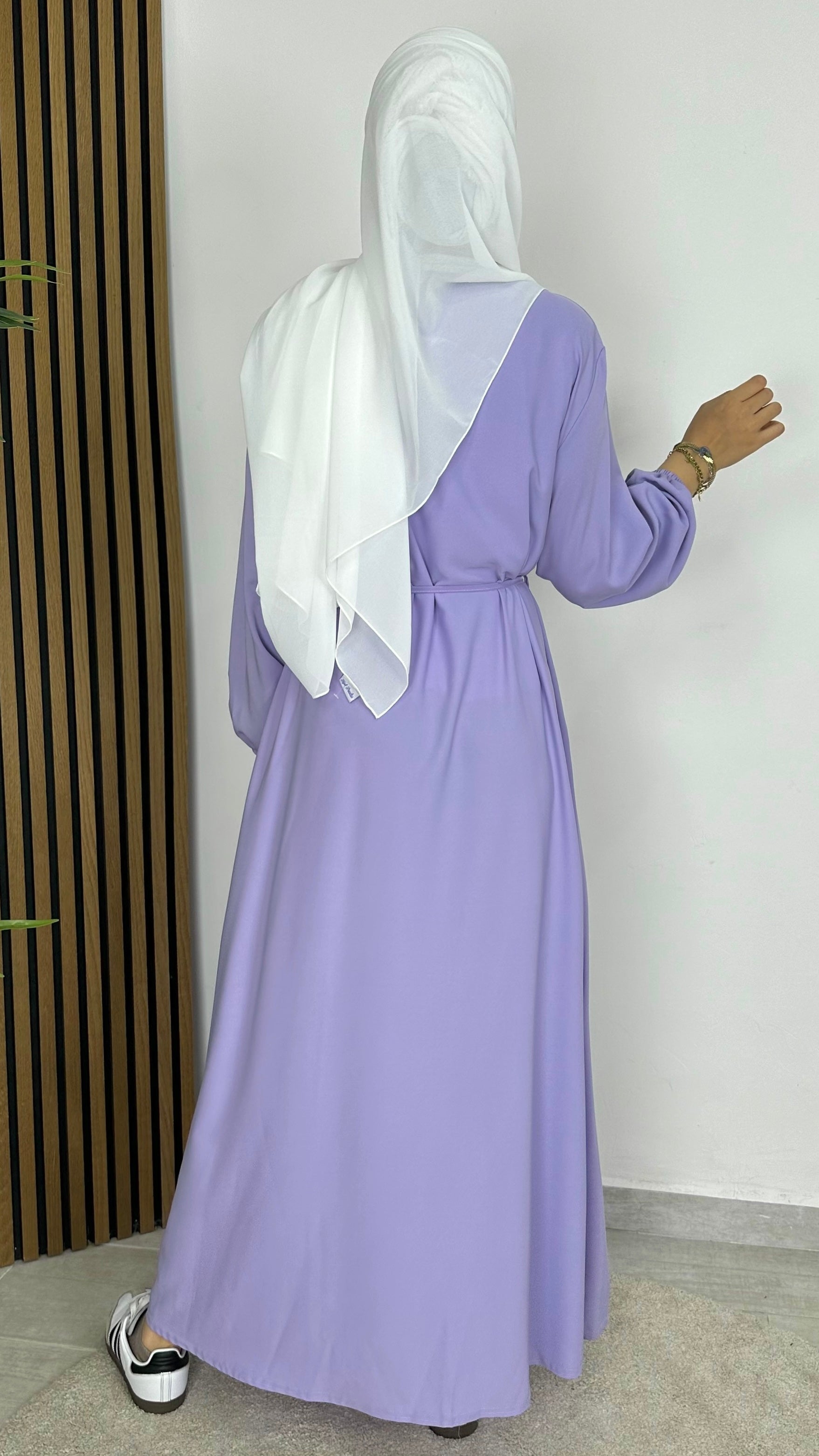 Abaya Con Polso Arricciato