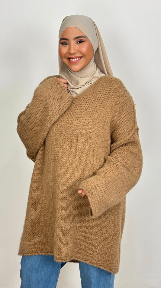 Maglione oversize Camel