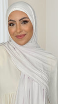 Cargar la imagen en la vista de la galería, Hijab Jersey bianco - Hijab Paradise Hijab, chador, velo, turbante, foulard, copricapo, musulmano, islamico, sciarpa, 
