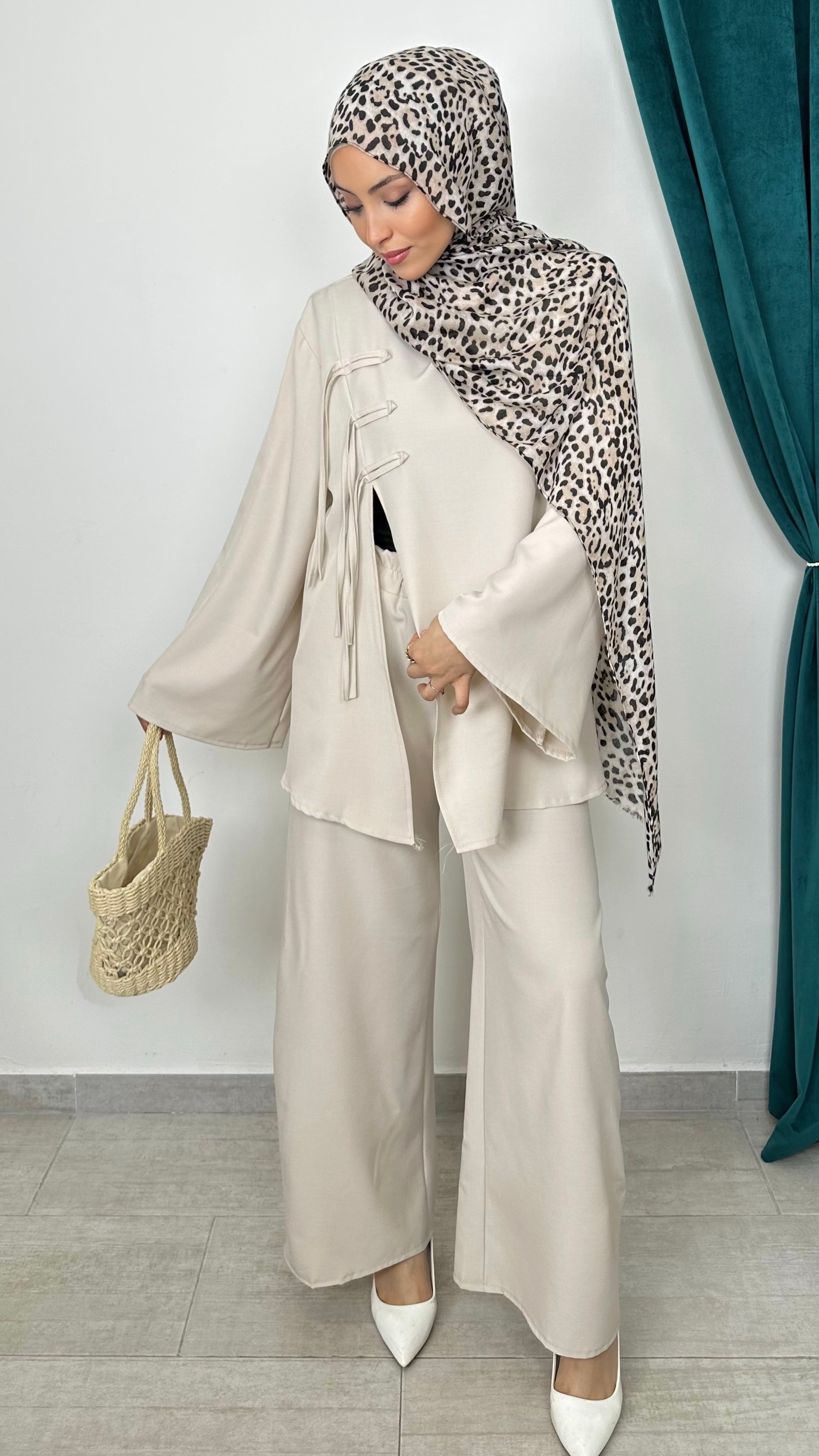Coordinato Corean Beige - Hijab Paradise 