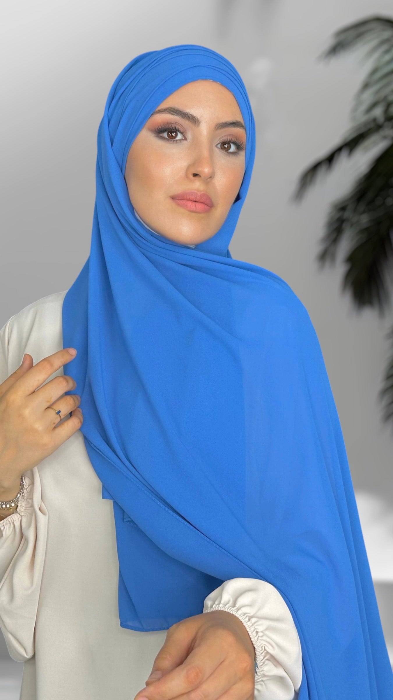 Quick hijab blu