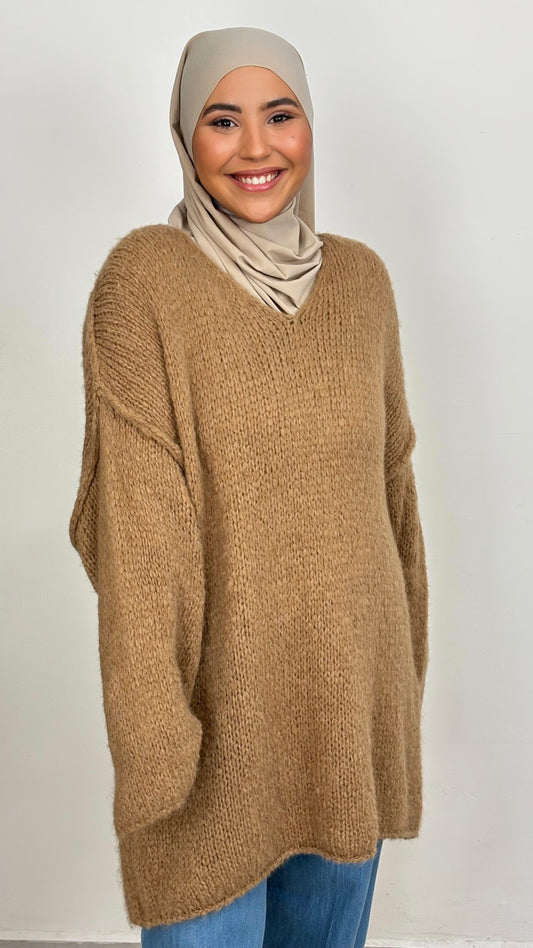 Maglione oversize Camel