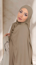 Carica l'immagine nel visualizzatore della galleria, Bamboo Hijab Beige Tortora - Hijab Paradise 
