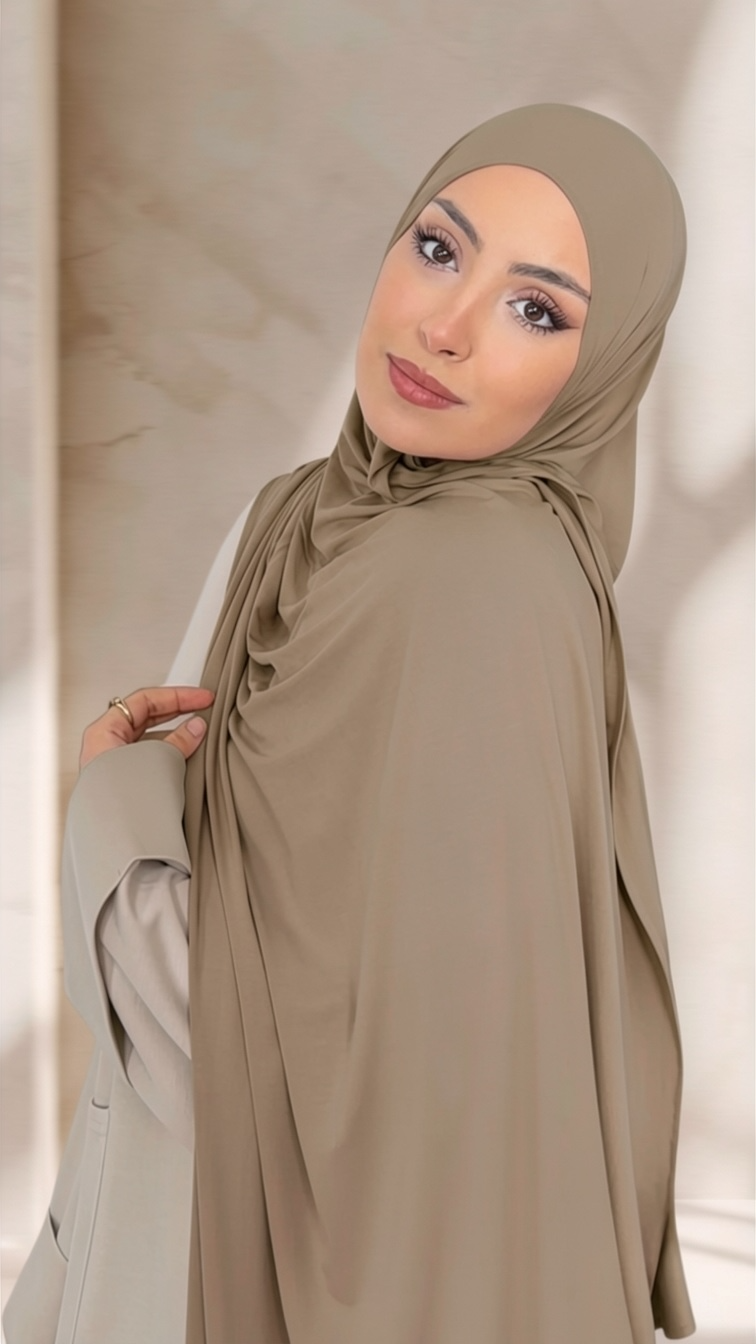 Bamboo Hijab Beige Tortora - Hijab Paradise 