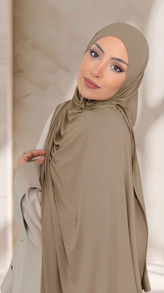 Bamboo Hijab Beige Tortora
