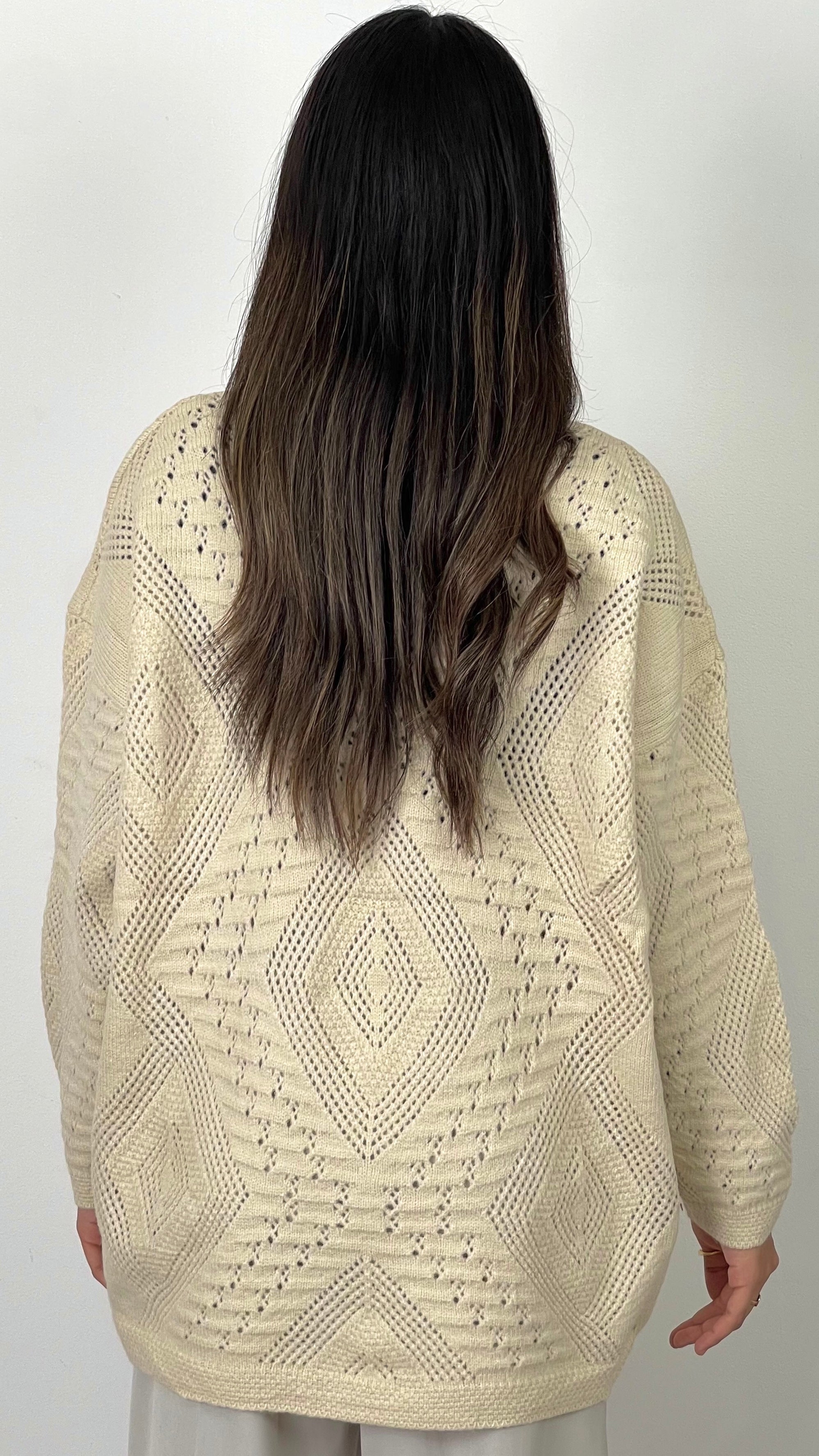 Diamond Knit Sweater – Maglione con Lavorazione Geometrica