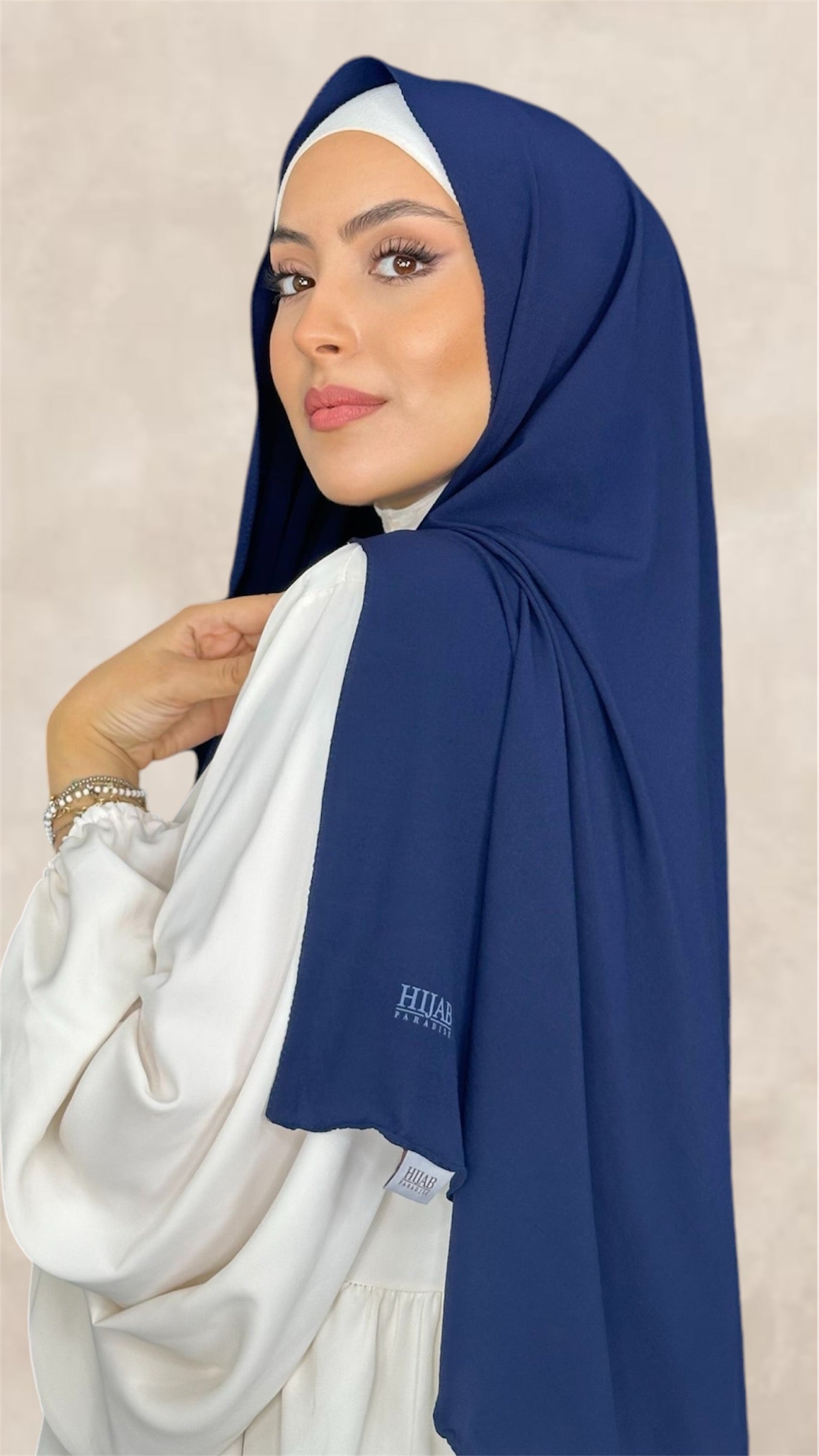 Slim Hijab Blu Notte