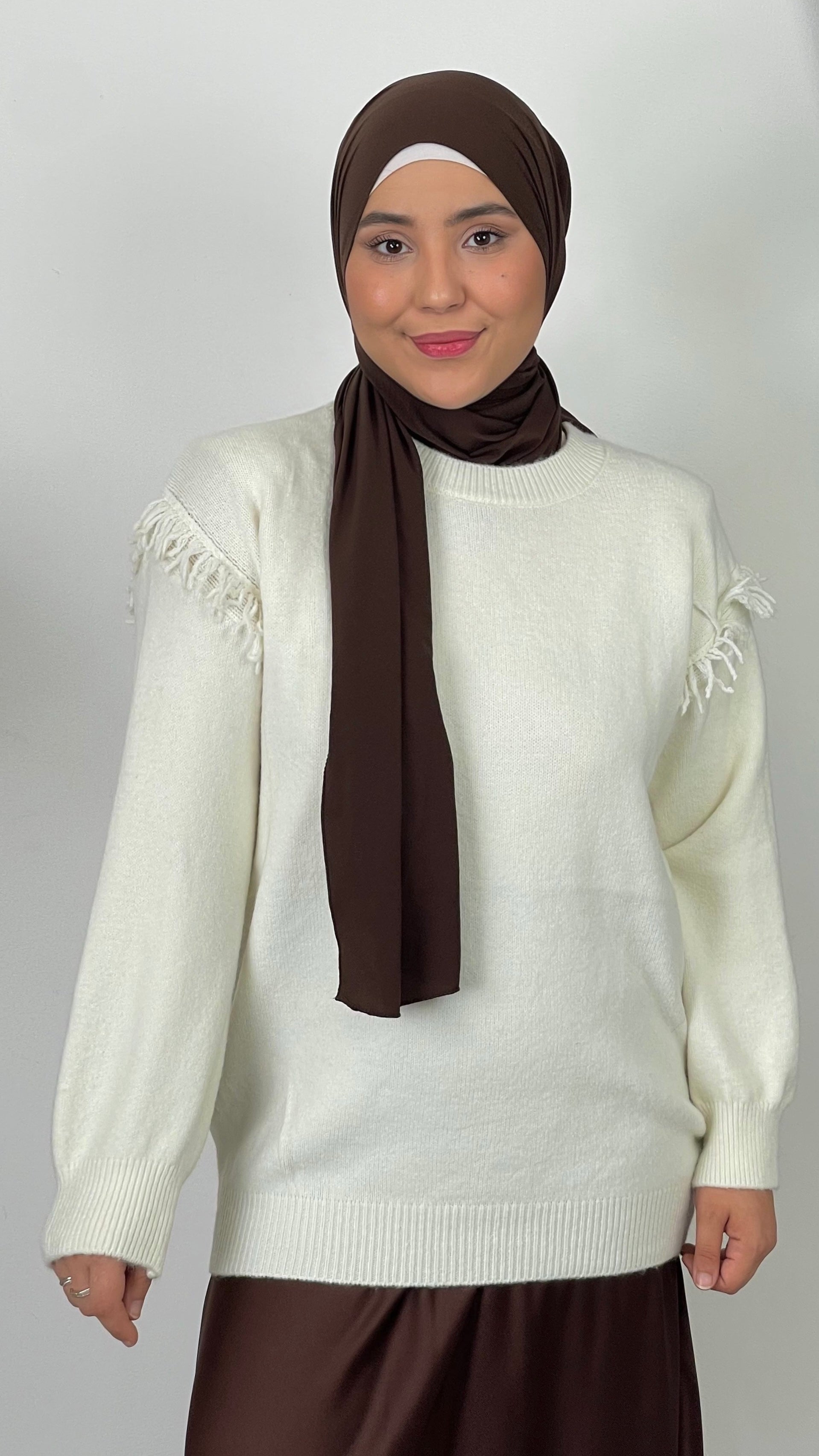 Fringe Detail Sweater – Maglione con Dettaglio a Frange