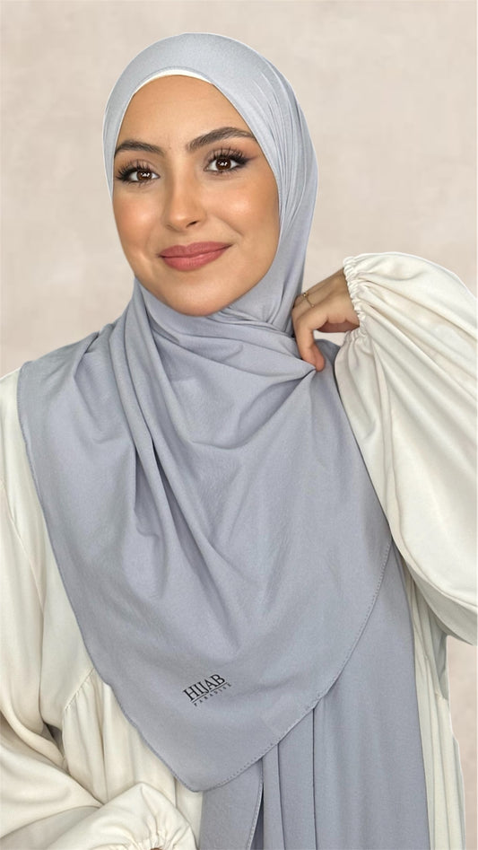 Slim Hijab Grigio Chiaro