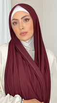 Carica l'immagine nel visualizzatore della galleria, Hijab, chador, velo, turbante, foulard, copricapo, musulmano, islamico, sciarpa, Hijab Jersey prugna
