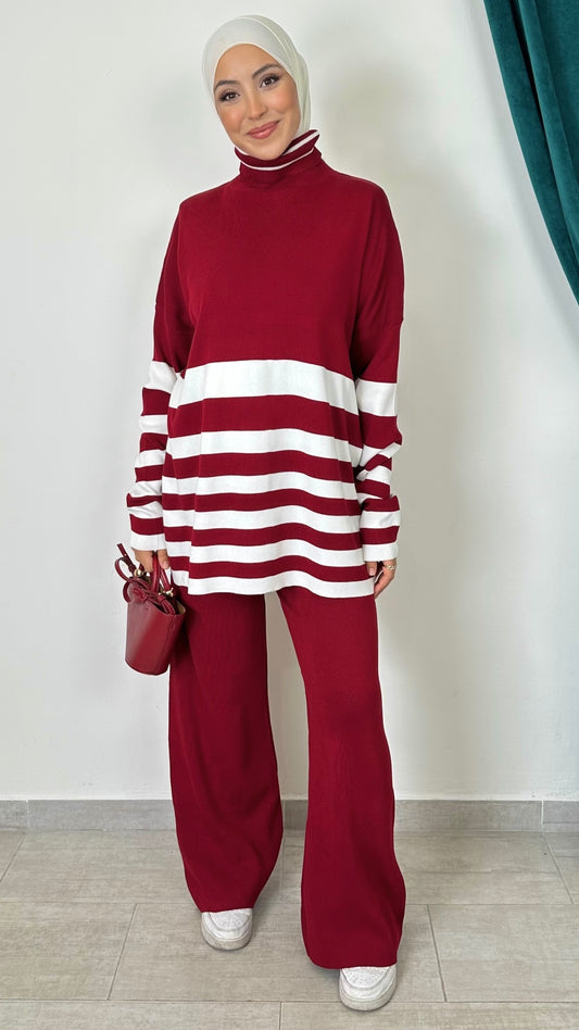 Comfort Line Set – Completo Maglia a Righe Orizzontali