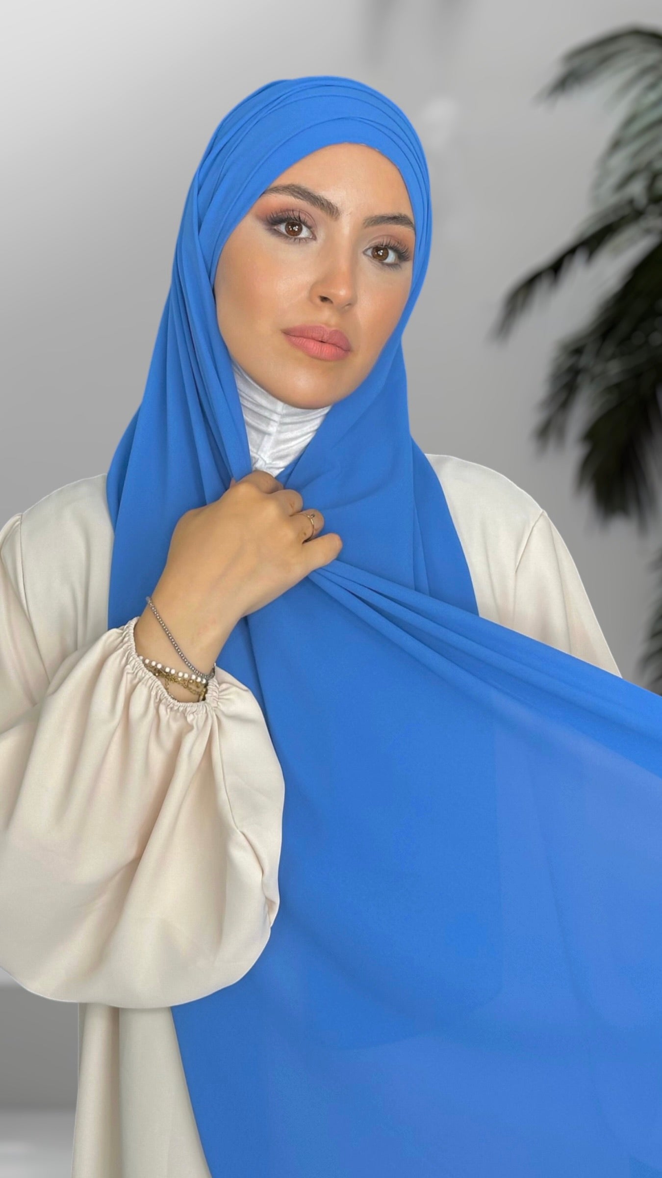 Quick hijab blu