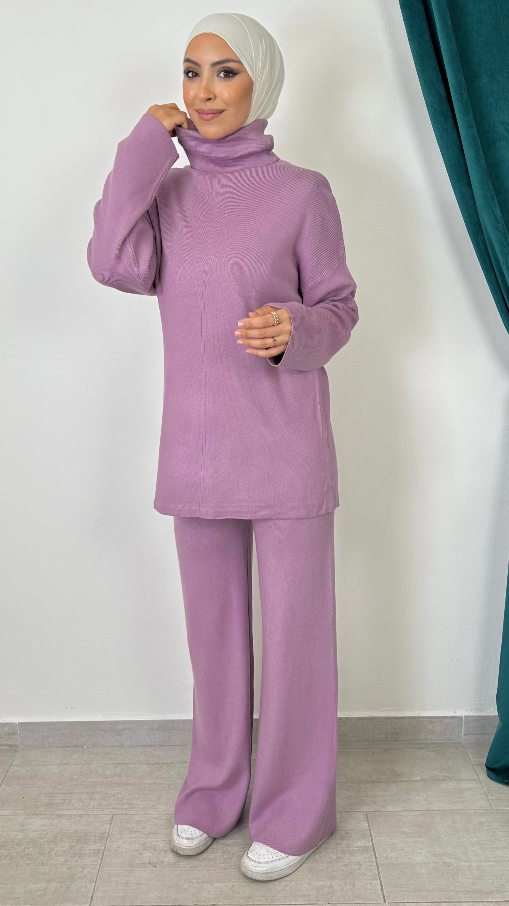 Soft Comfort Set – Completo in Maglia con Collo Alto